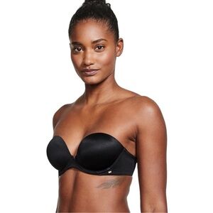 Victoria's Secret Black Very Sexy Push Up Strapless Multiway Bra 36B